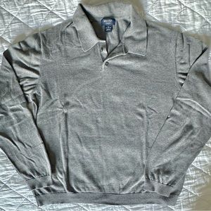Brooks Brothers grey L/S polo XL
